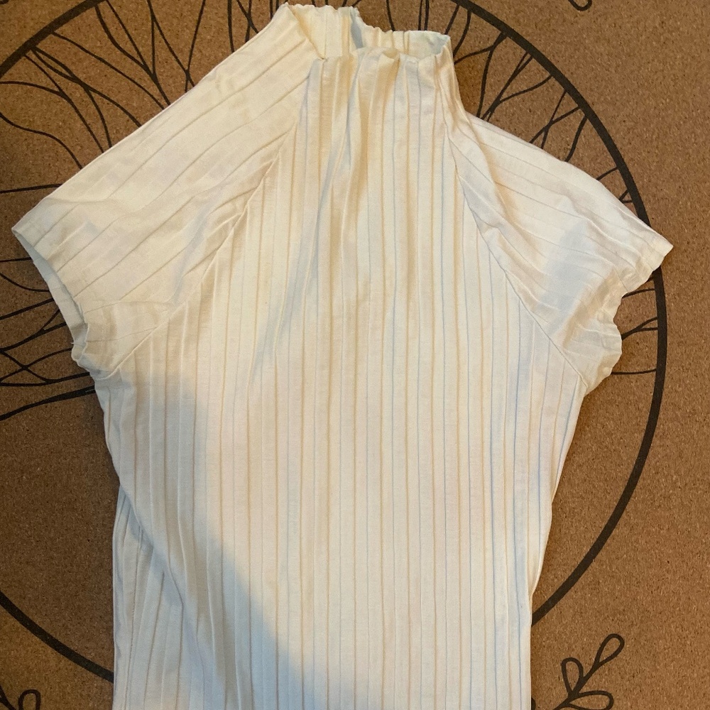 Ribbed Reformation mock turtleneck top